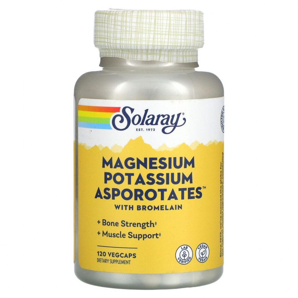   (Iherb) Solaray, Magnesium Potassium Asporotates,    , 120      -     , -, 