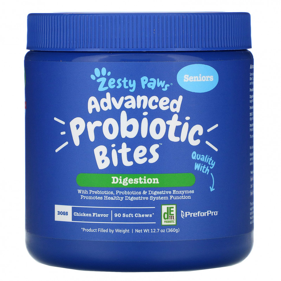   (Iherb) Zesty Paws, Advanced Probiotic Bites  , ,  ,  , 90   , 12,7  (360 )    -     , -, 