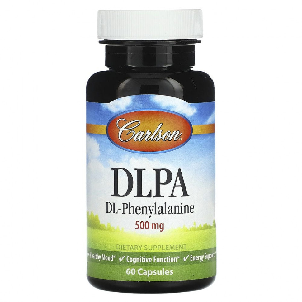 ���� ������ (Iherb) Carlson, DLPA, DL-�����������, 500 ��, 60 ������, ������ �� 2070 ���