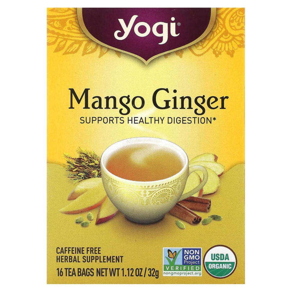 ���� ������ (Iherb) Yogi Tea, ����� � ������, ��� �������, 16 ������ ���������, 32 � (1,12 �����), ������ �� 930 ���