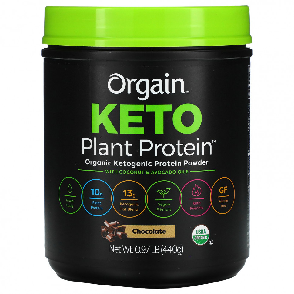 ���� ������ (Iherb) Orgain, Keto, ������� �� ������������� ������������� �����, �������, 440 � (0,97 �����), ������ �� 6280 ���
