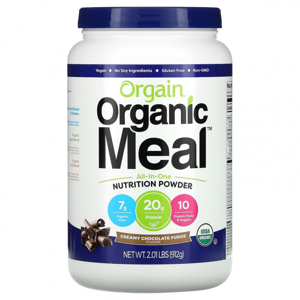 ���� ������ (Iherb) Orgain, Organic Meal, ������������� ������� �������, ��������� ���������� �������, 912 � (2,01 �����), ������ �� 9240 ���