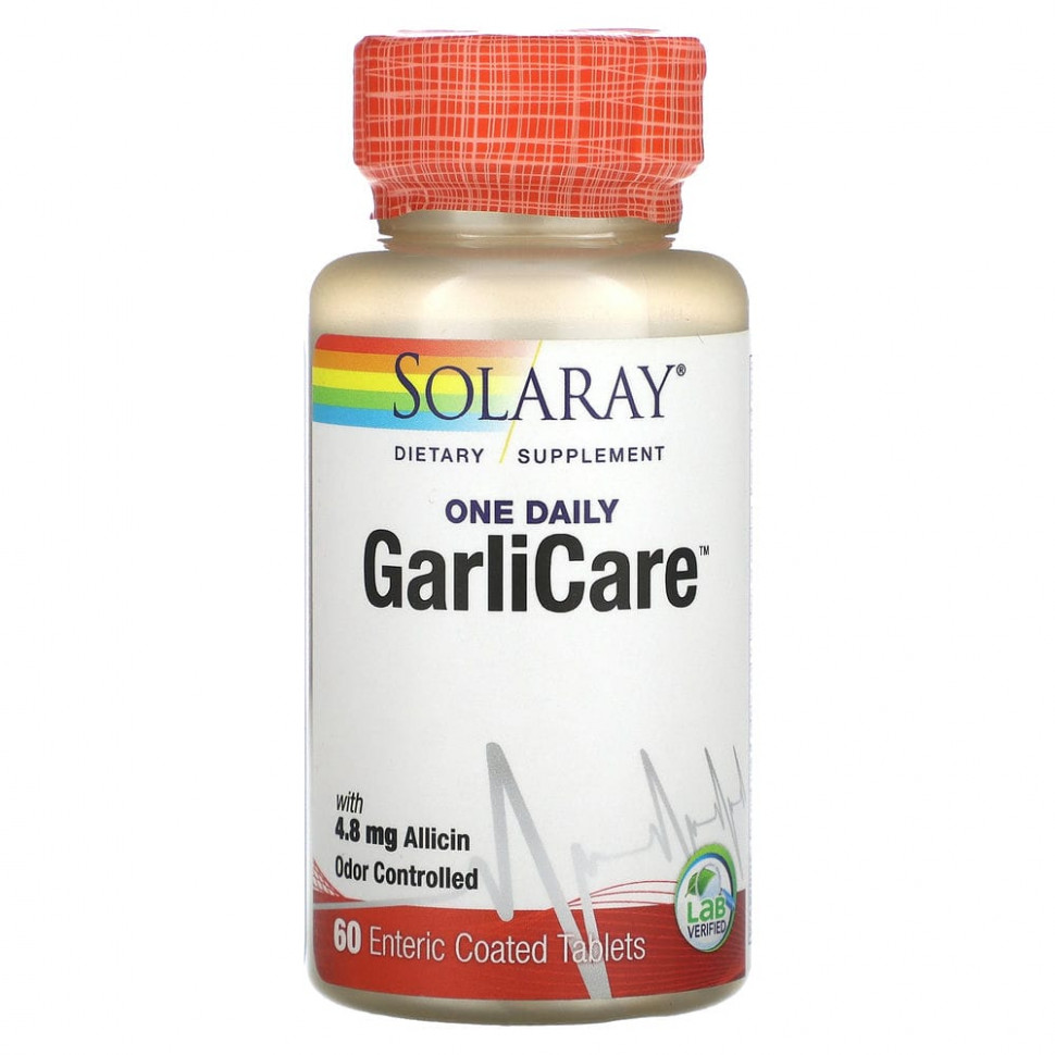 ���� ������ (Iherb) Solaray, One Daily GarliCare, 60 ��������, �������� ������������������ ���������, ������ �� 1570 ���