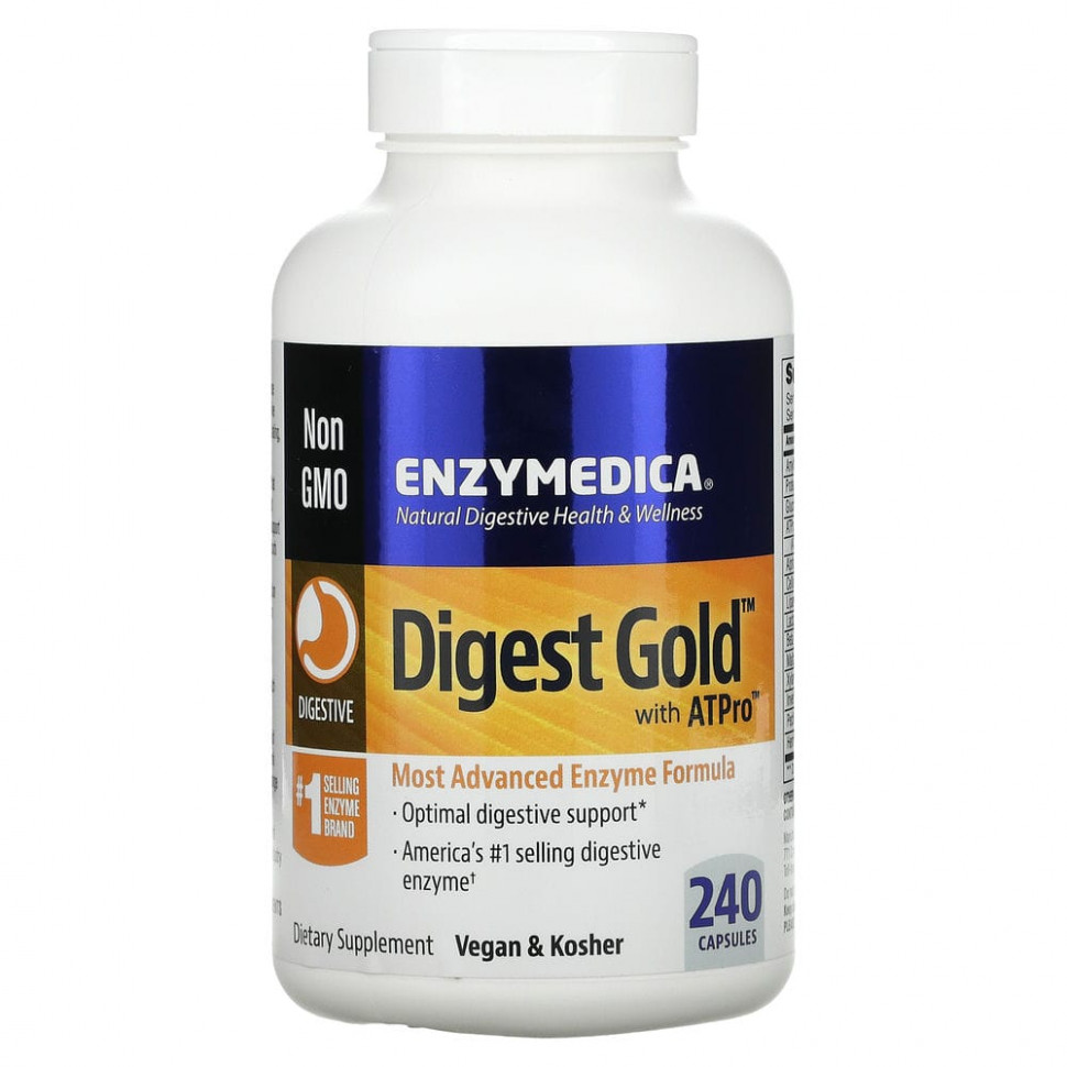 ���� ������ (Iherb) Enzymedica, Digest Gold � ATPro, ������� � ���������������� ����������, 240 ������, ������ �� 14920 ���