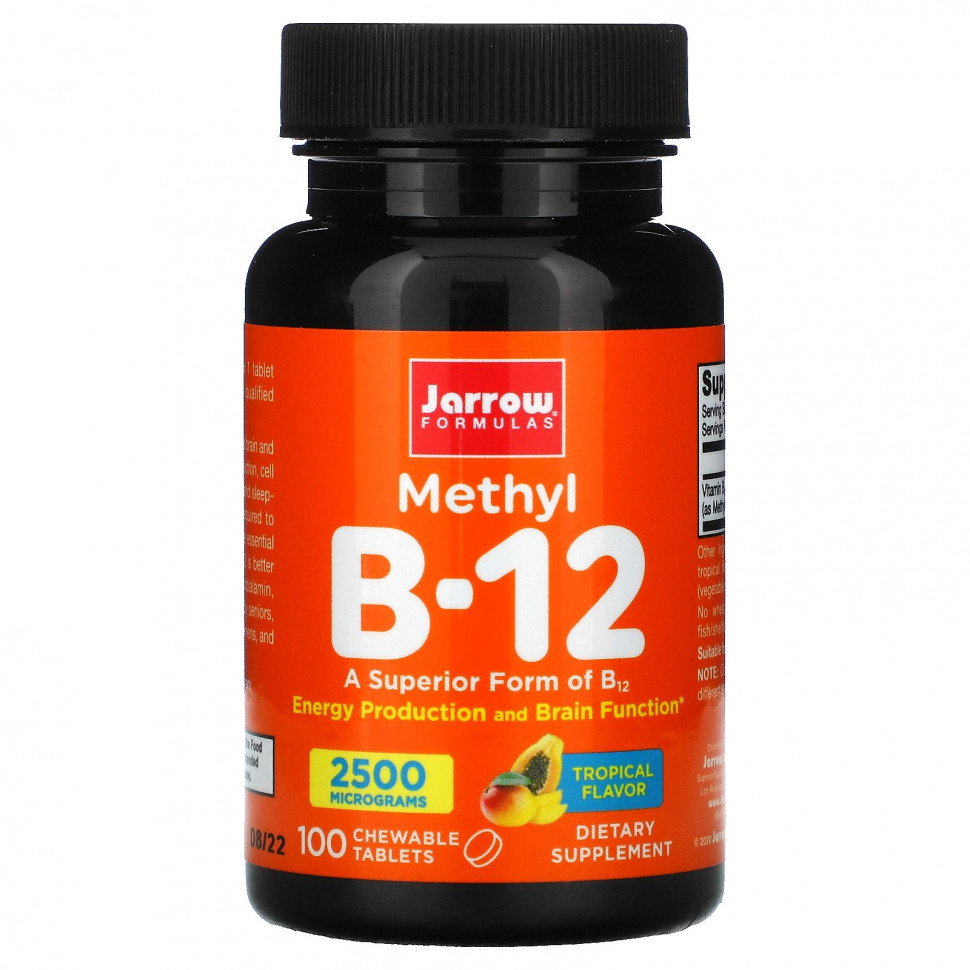 ���� ������ (Iherb) Jarrow Formulas, ����� B-12, ����������� ����, 2500 ���, 100 ����������� ��������, ������ �� 3270 ���