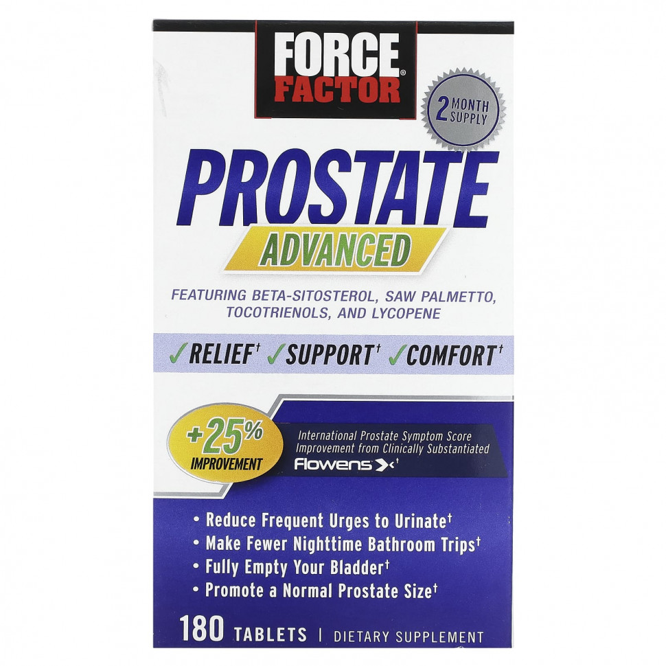 ���� ������ (Iherb) Force Factor, Prostate Advanced, 180 ��������, ������ �� 7150 ���