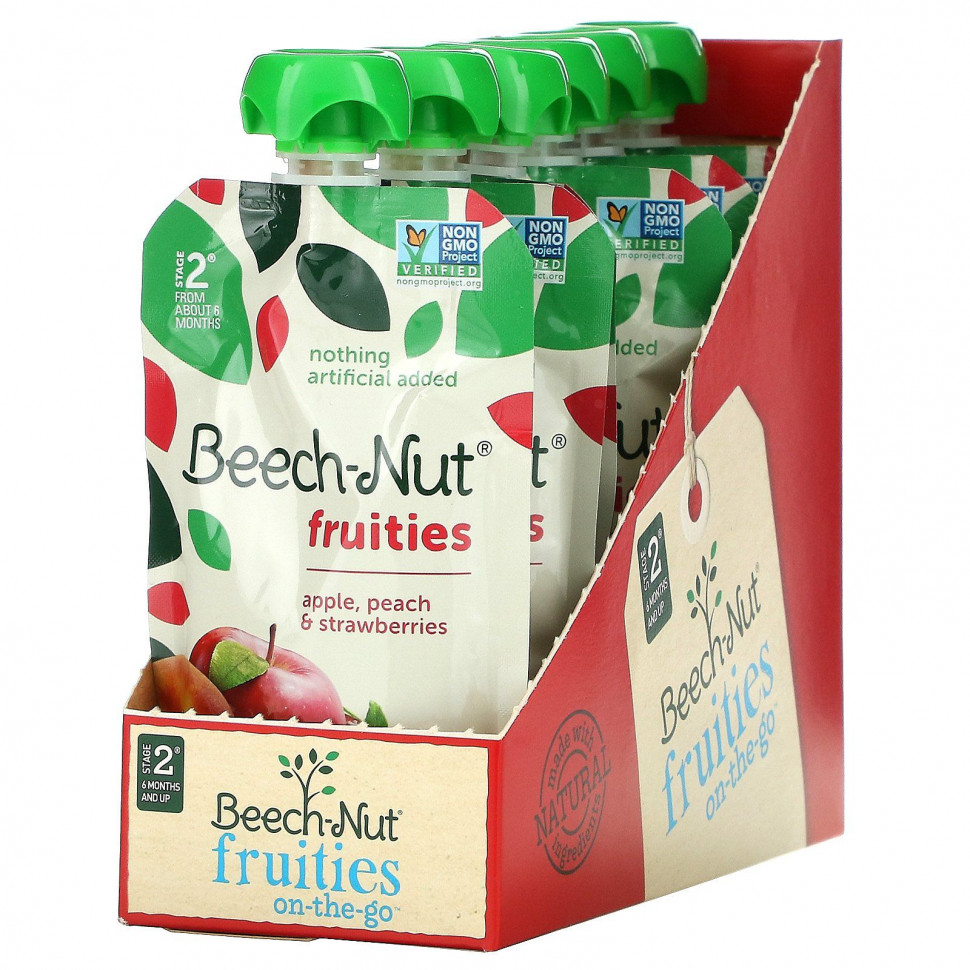 ���� ������ (Iherb) Beech-Nut, Fruities, Stage 2, ������, ������ � ��������, 12 ��������� �� 99 � (3,5 �����), ������ �� 5230 ���