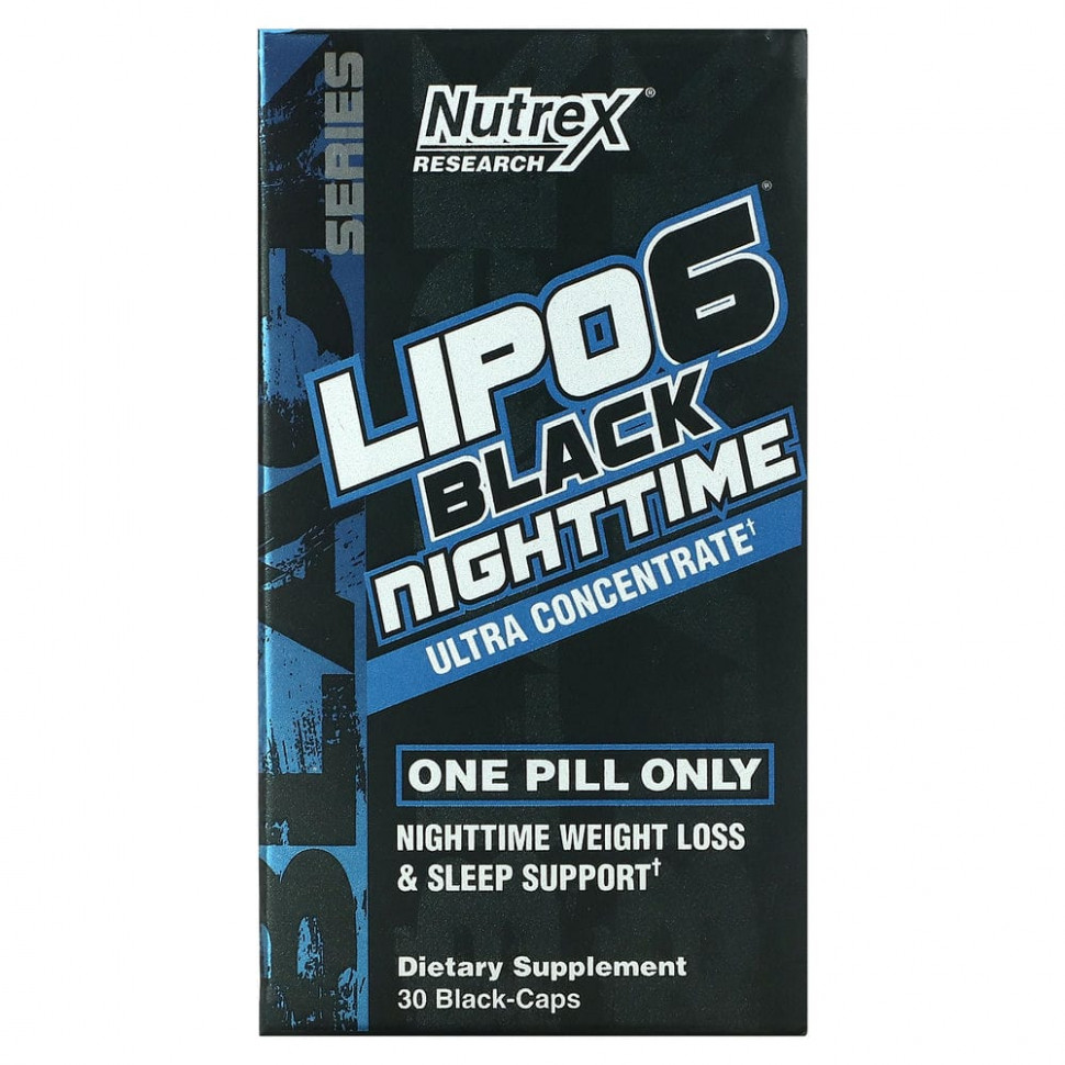   (Iherb) Nutrex Research, LIPO-6 Black Nighttime, , 30      -     , -, 