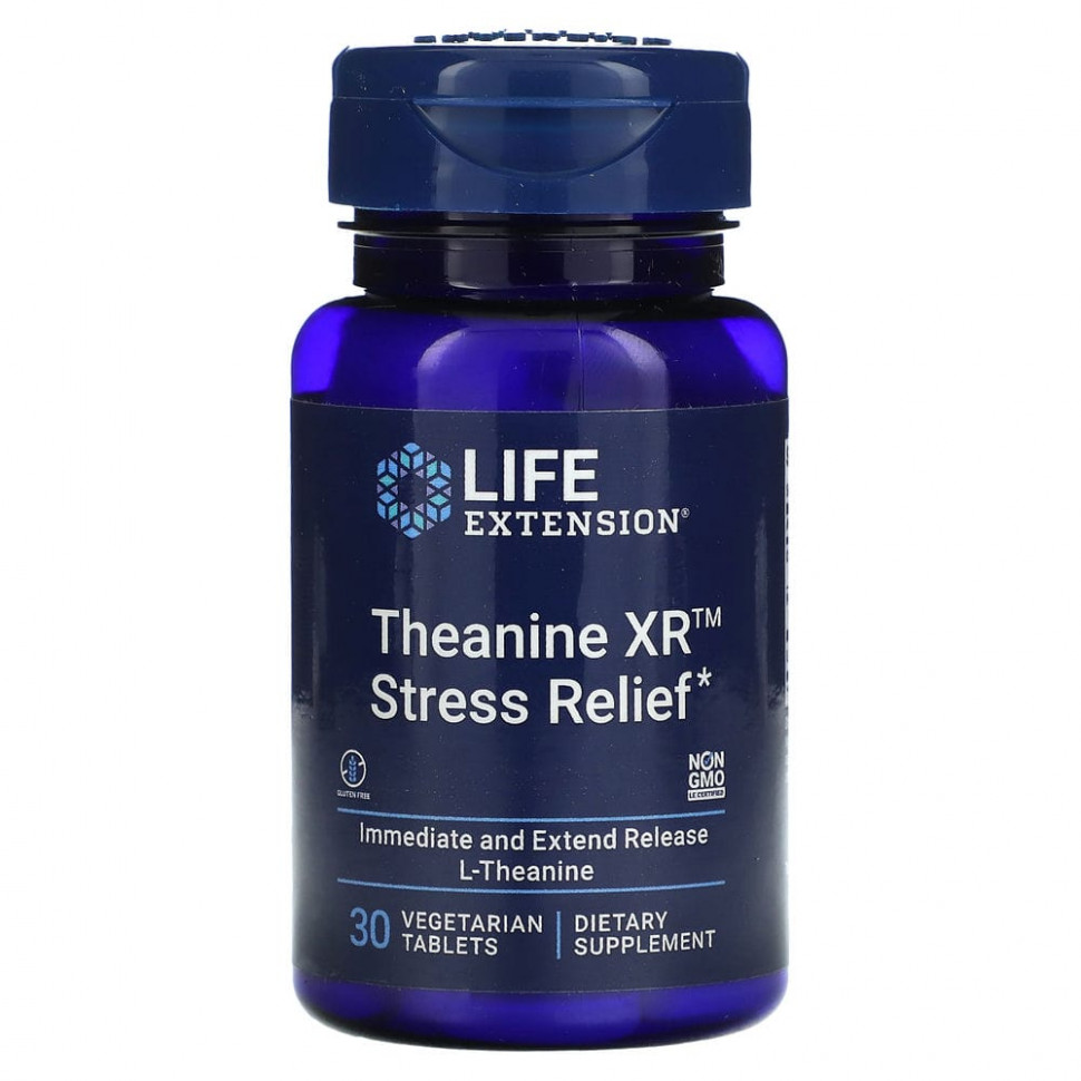 ���� ������ (Iherb) Life Extension, Theanine XR Stress Relief, 30 �������������� ��������, ������ �� 3140 ���
