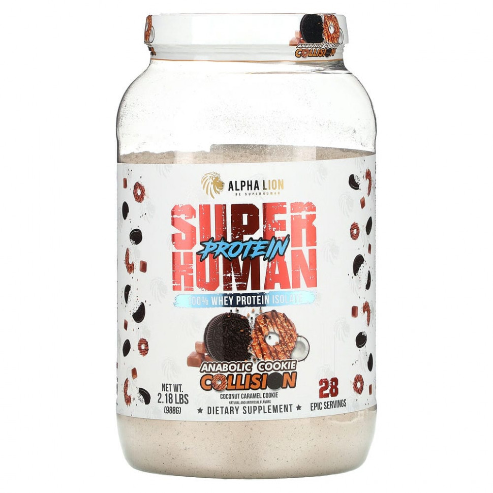   (Iherb) ALPHA LION, SuperHuman Protein, Anabolic Cookie Collision,     , 988  (2,18 )    -     , -, 