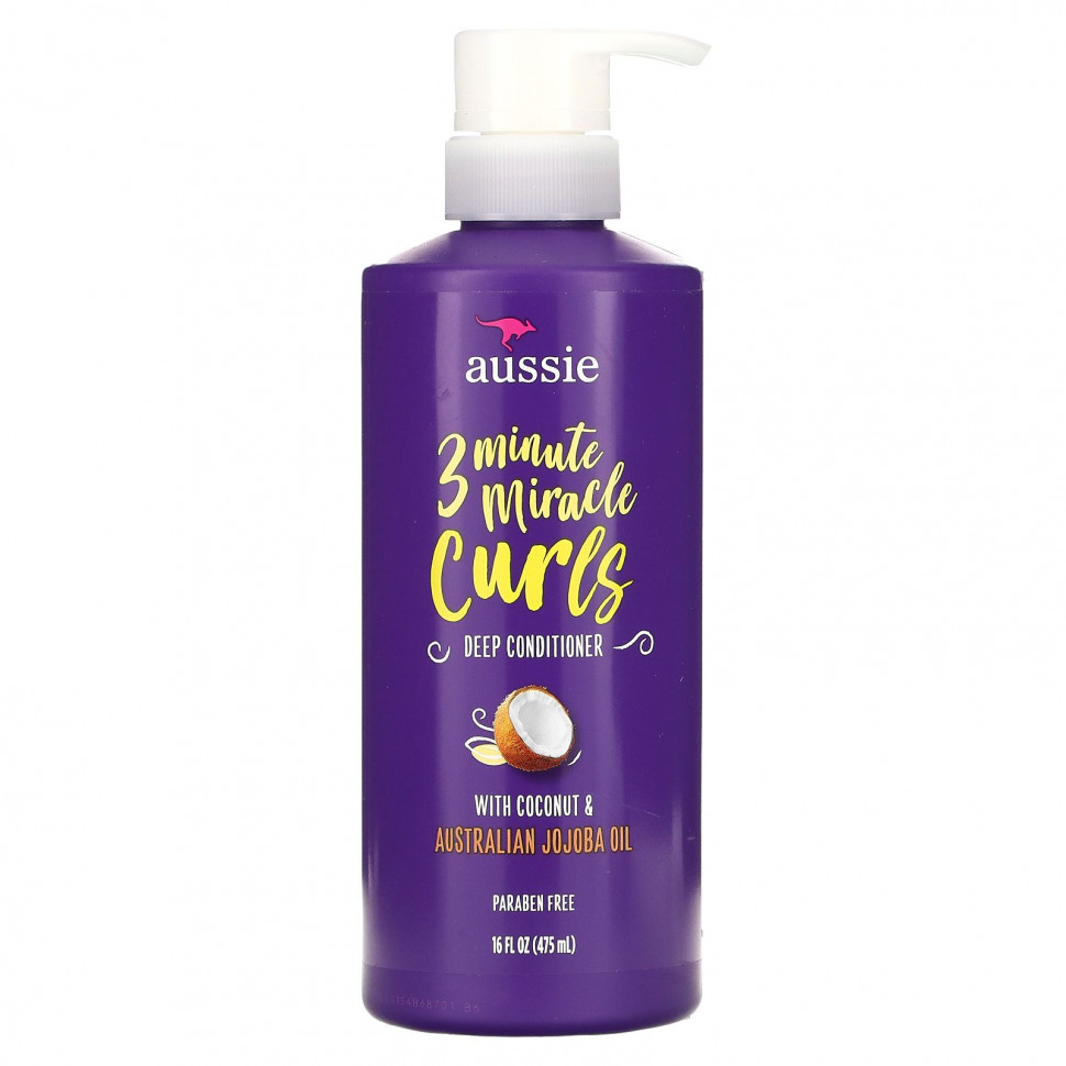 ���� ������ (Iherb) Aussie, 3 Minute Miracle Curls, ����������� ��� ��������� ���������, � ������� � ������ �������������� ������, 475 �� (16 ����. �����), ������ �� 2280 ���