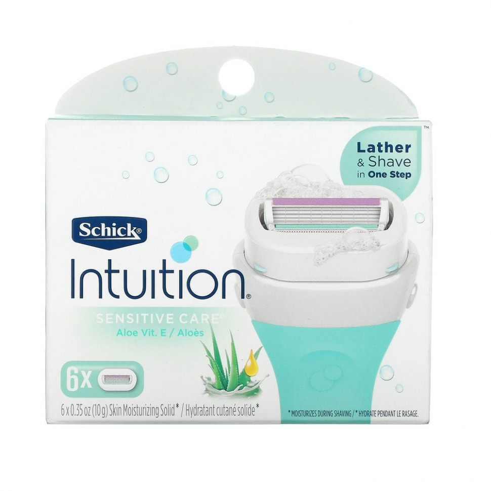 ���� ������ (Iherb) Schick, Intuition, Sensitive Care, ������� ���������, 6 ����������, ������ �� 6920 ���