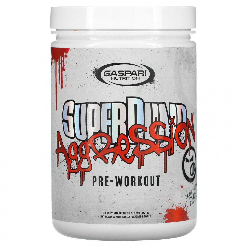 ���� ������ (Iherb) Gaspari Nutrition, SuperPump Aggression Pre-Workout, Fruit Punch Fury, 450 �, ������ �� 8030 ���
