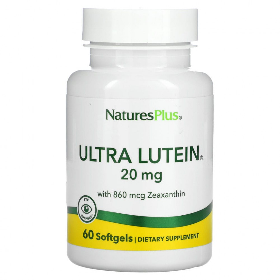   (Iherb) NaturesPlus, Ultra Lutein,   , 20 , 60     -     , -, 