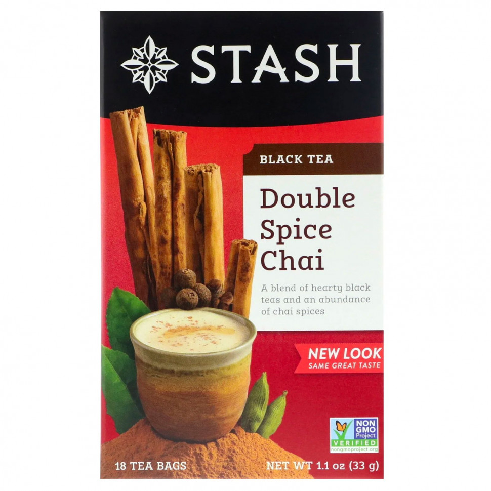 ���� ������ (Iherb) Stash Tea, Black Tea, ��� � ����� ��������, 18 ������ ���������, 1,1 ����� (33 �), ������ �� 1050 ���