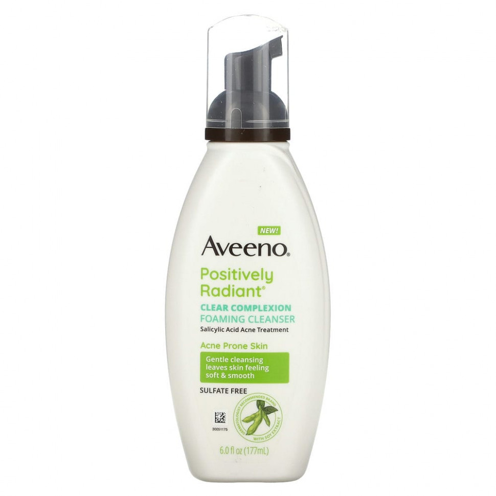   (Iherb) Aveeno, Active Naturals, Clear Complexion, Foaming Cleanser, 6 fl oz    -     , -, 