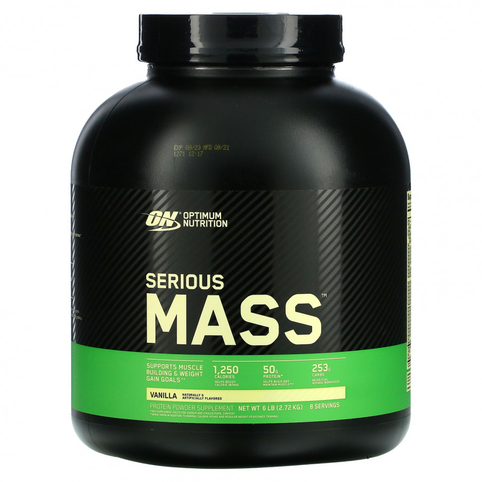 ���� ������ (Iherb) Optimum Nutrition, ������� Serious Mass � ������� ����������� ����� ��� ������ ����, �� ������ ������, 2,72 ��, ������ �� 12750 ���