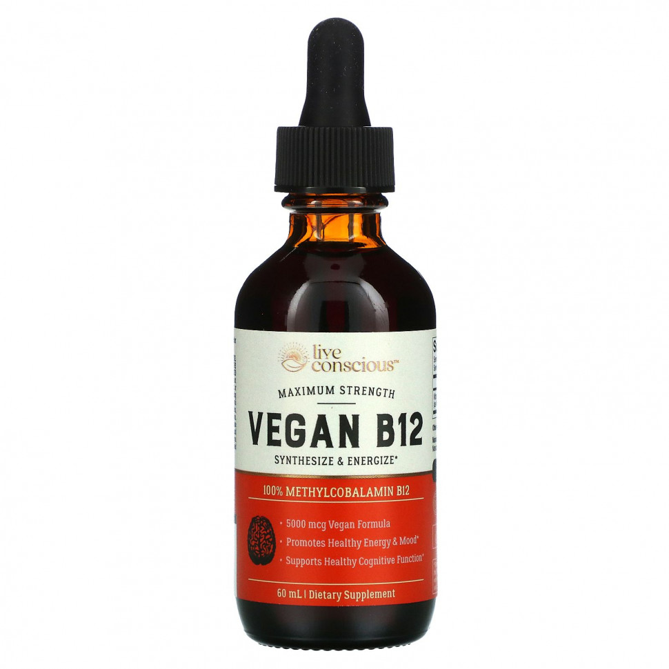 ���� ������ (Iherb) Live Conscious, ��������� ������� B12, ������������ �������������, 60 ��, ������ �� 4890 ���