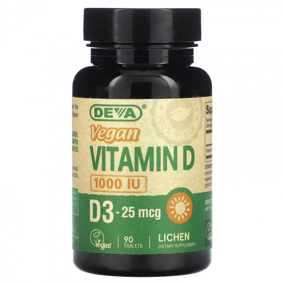   (Iherb) Deva,   D, 1000 , 90     -     , -, 