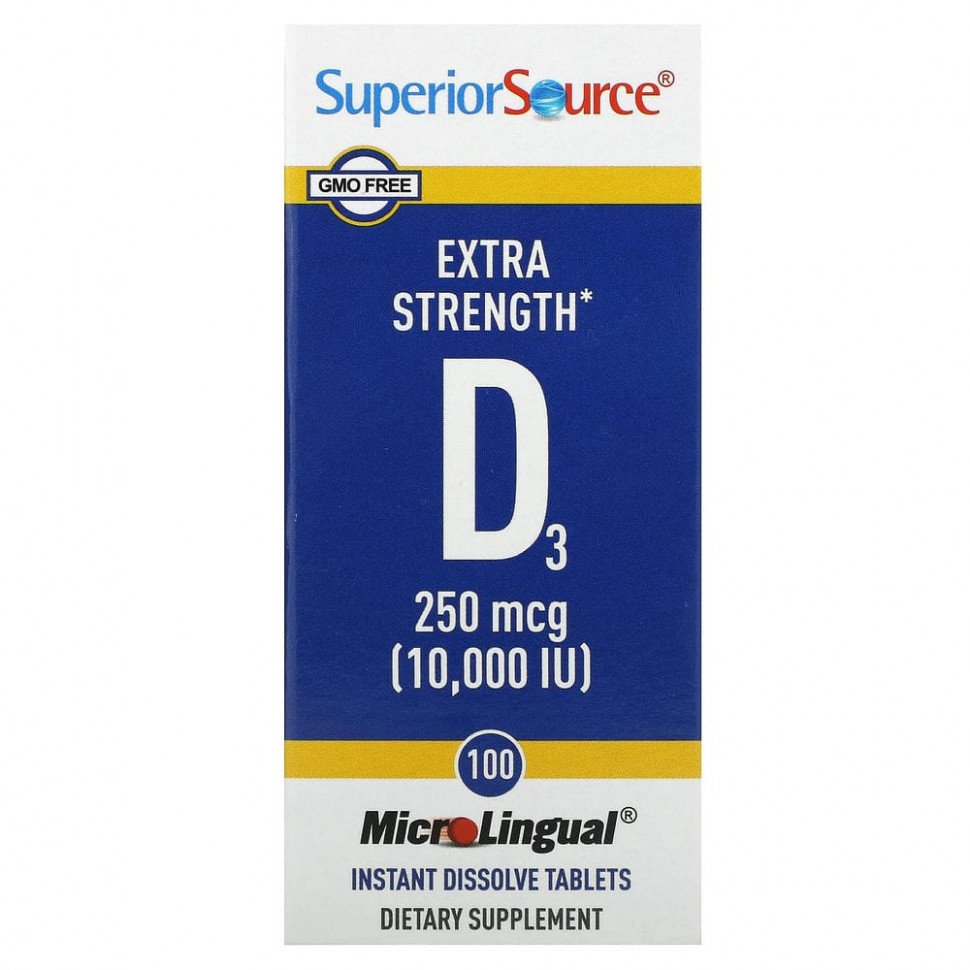   (Iherb) Superior Source,  D3   , 250  (10 000 ), 100   MicroLingual    -     , -, 