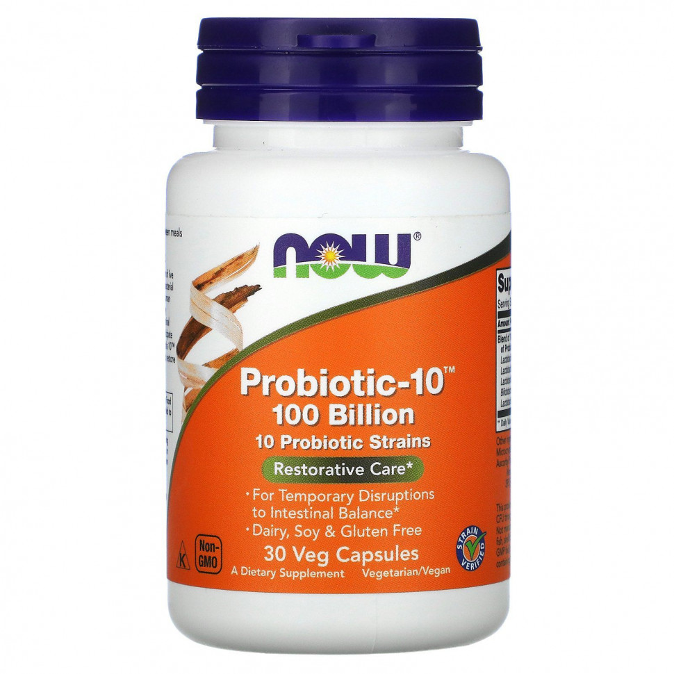   (Iherb) NOW Foods, Probiotic-10, , 100 ., 30  ,   5190 
