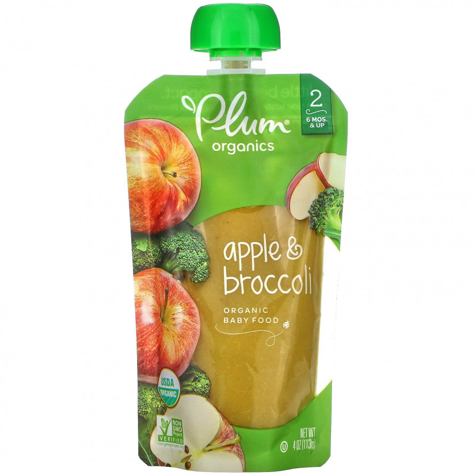 ���� ������ (Iherb) Plum Organics, ������������ ������� �������, ���� 2, ������ � ��������, 113 � (4 �����), ������ �� 570 ���