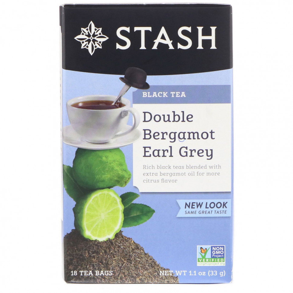 ���� ������ (Iherb) Stash Tea, Earl Grey, ������ ���, ������� ��������, 18 ������ ���������, 33 � (1,1 �����), ������ �� 1060 ���