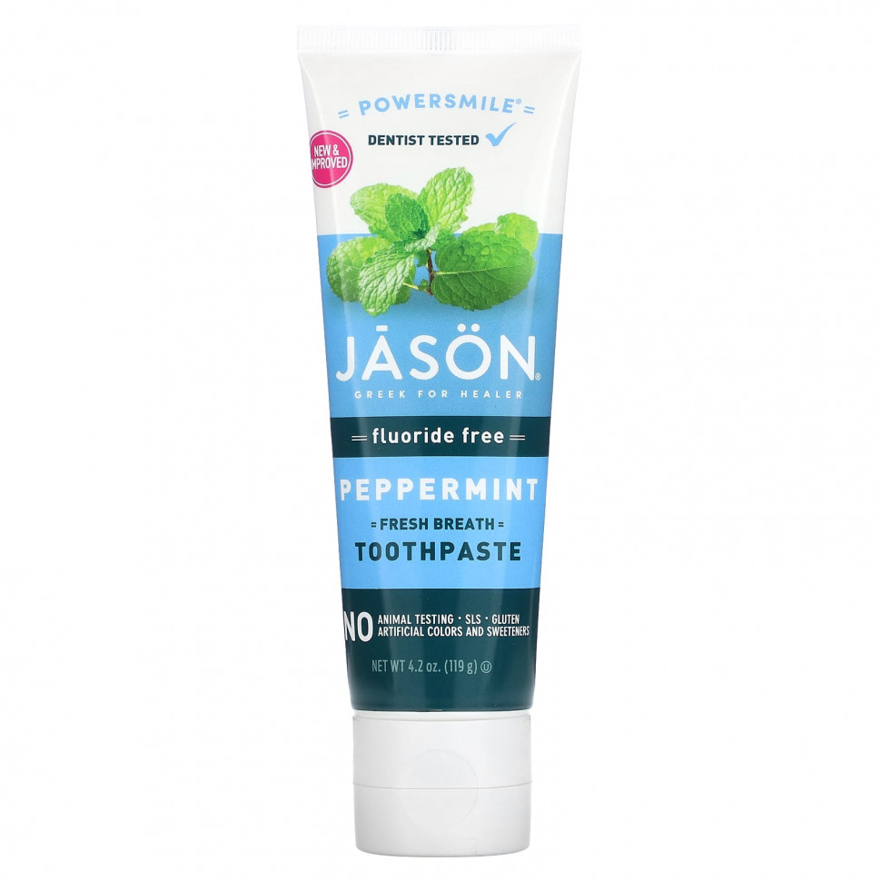 ���� ������ (Iherb) Jason Natural, Powersmile, ������ ����� ��� ������� �������, ��� �����, �������� ����, 119 � (4,2 �����), ������ �� 1440 ���
