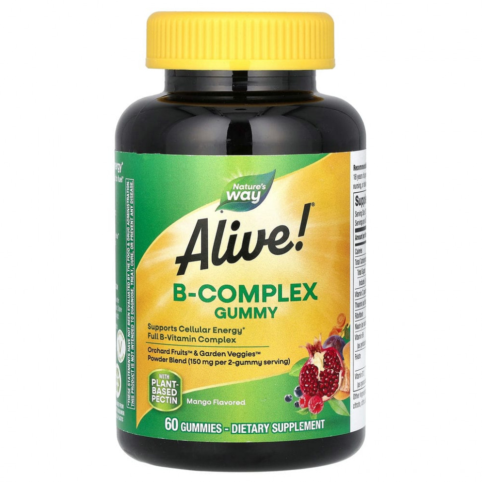���� ������ (Iherb) Nature's Way, Alive! �������� ��������� ������ B, �� ������ �����, 60 ����������� ������, ������ �� 2690 ���