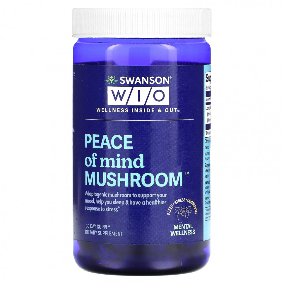 ���� ������ (Iherb) Swanson WIO, Peace of Mind Mushroom, 30 ������, ������ �� 3500 ���