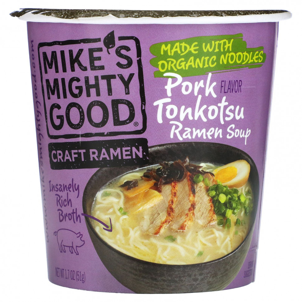���� ������ (Iherb) Mike's Mighty Good, Craft Ramen Cup, ��� ������� �� �������, 51 � (1,7 �����), ������ �� 780 ���