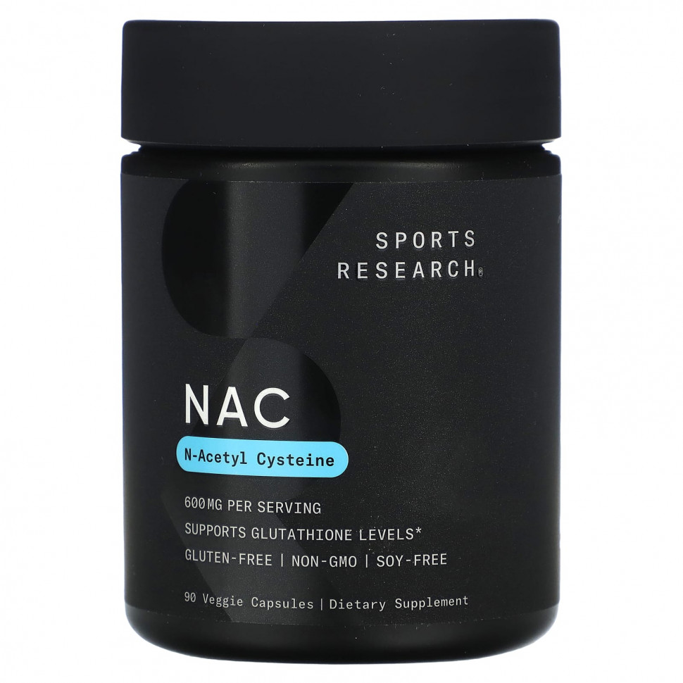   (Iherb) Sports Research, NAC, N-, 600 , 90      -     , -, 