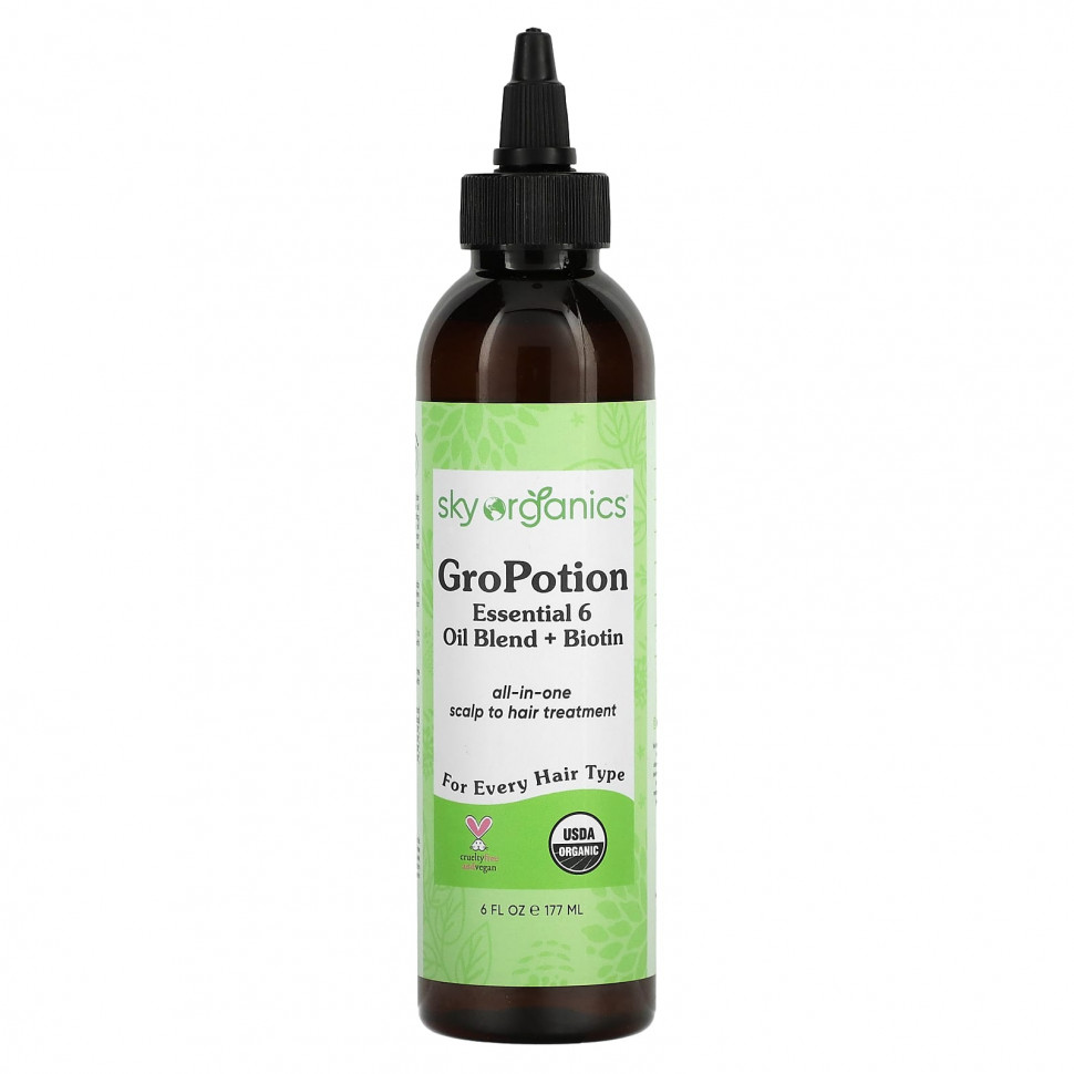   (Iherb) Sky Organics, GroPotion,  6   + , 177  (6 . )    -     , -, 