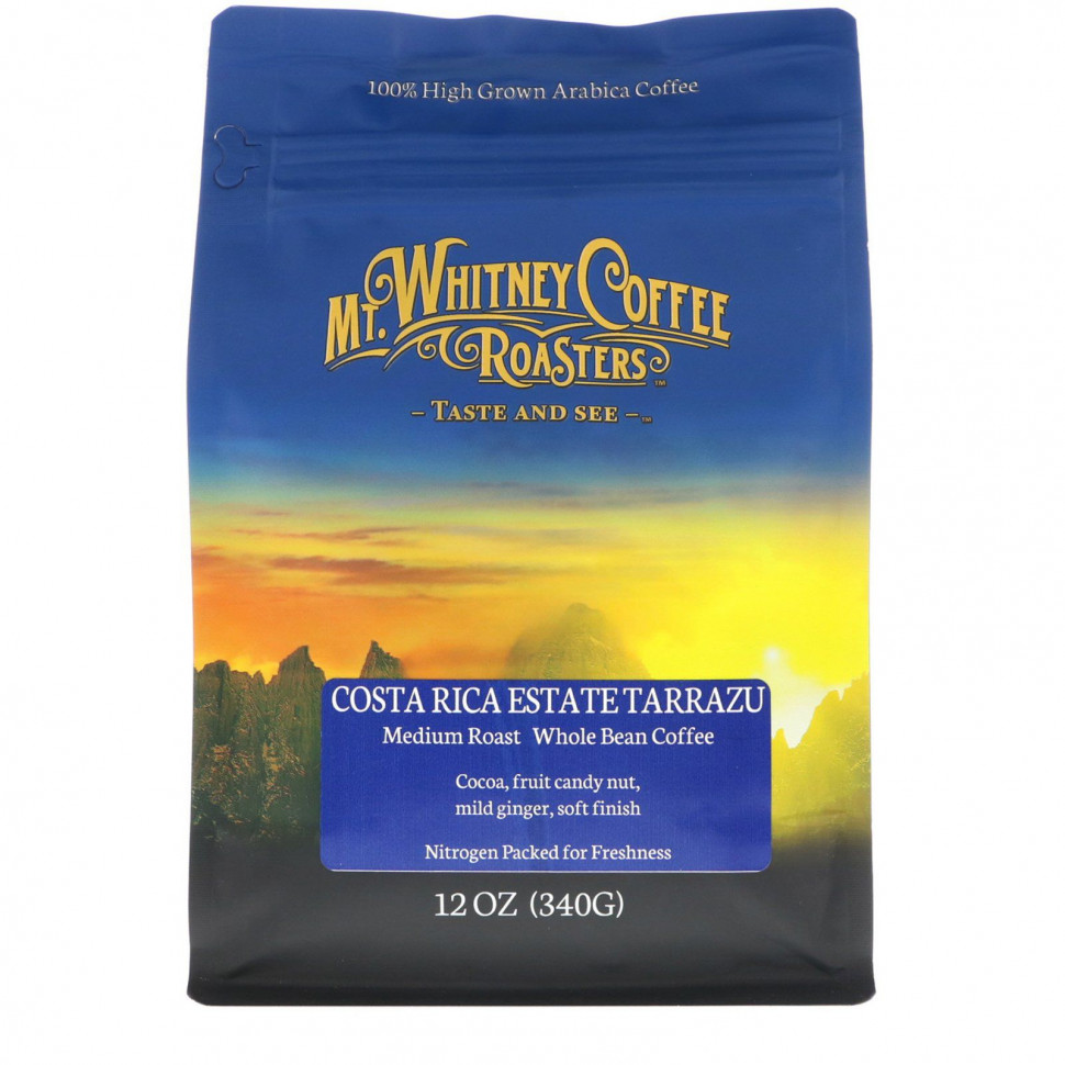 ���� ������ (Iherb) Mt. Whitney Coffee Roasters, Costa Rica Estate Tarrazu, ���� �� ������� �����, ������� �������, 340 � (12 �����), ������ �� 3140 ���