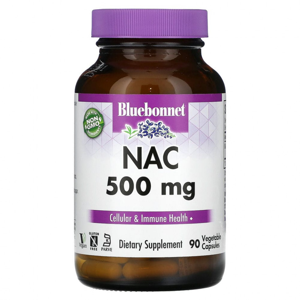 ���� ������ (Iherb) Bluebonnet Nutrition, NAC, 500 ��, 90 ������������ ������, ������ �� 4610 ���
