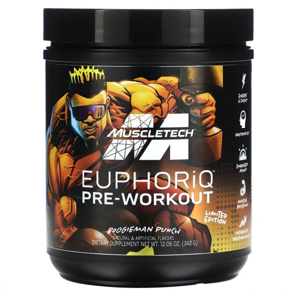 ���� ������ (Iherb) MuscleTech, ������������ �����, Euphoriq, ����� �����������, Boogieman Punch, 342 � (12,06 �����), ������ �� 9890 ���