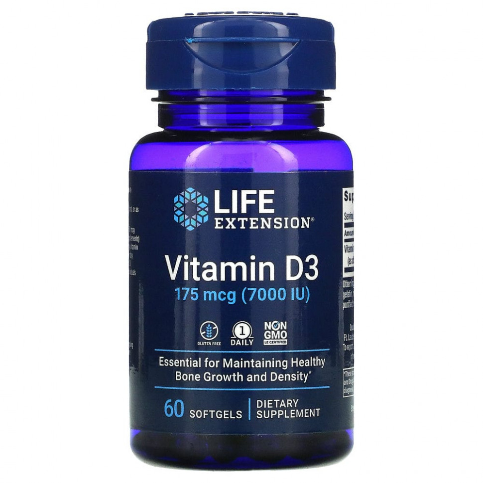   (Iherb) Life Extension,  D3, 175  (7000 ), 60      -     , -, 