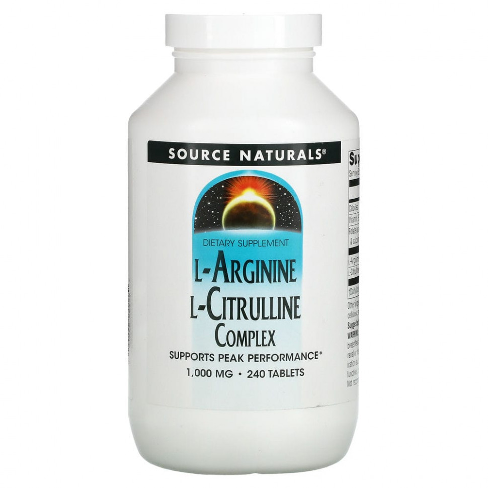 ���� ������ (Iherb) Source Naturals, �������� L-�������� � L-����������, 1000 ��, 240 ��������, ������ �� 5900 ���