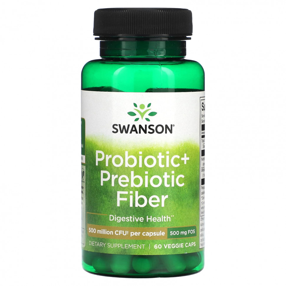 ���� ������ (Iherb) Swanson, ��������� + �������������� ���������, 500 ��� ���, 60 ������������ ������, ������ �� 2880 ���