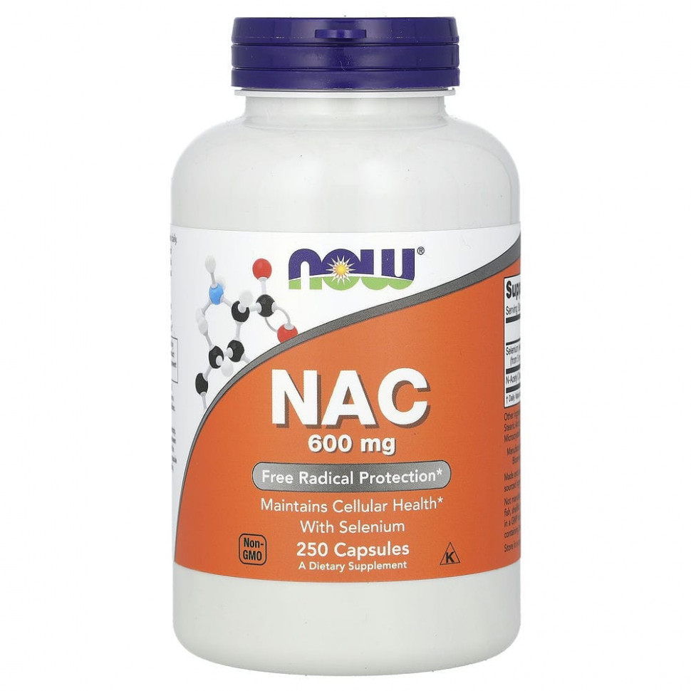 ���� ������ (Iherb) NOW Foods, NAC (N-�������������), 600 ��, 250 �������������� ������, ������ �� 4310 ���