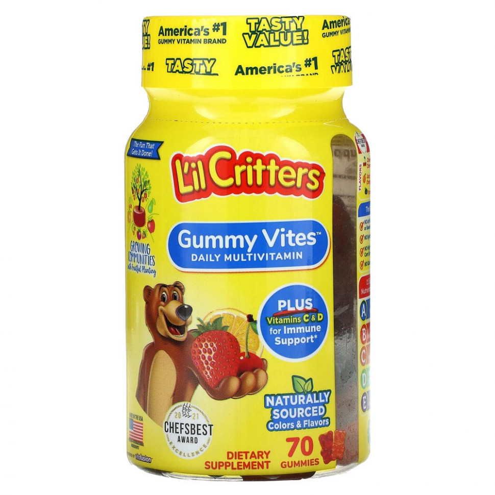 ���� ������ (Iherb) L'il Critters, Gummy Vites, ����������� ���������������� ��������, 70 ����������� ������, ������ �� 1580 ���