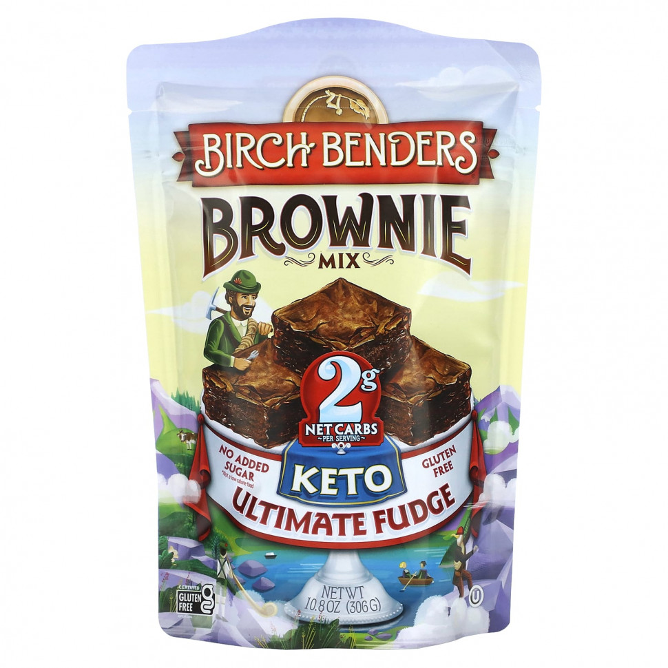   (Iherb) Birch Benders, Brownie Mix, Keto,  , 306  (10,8 )    -     , -, 