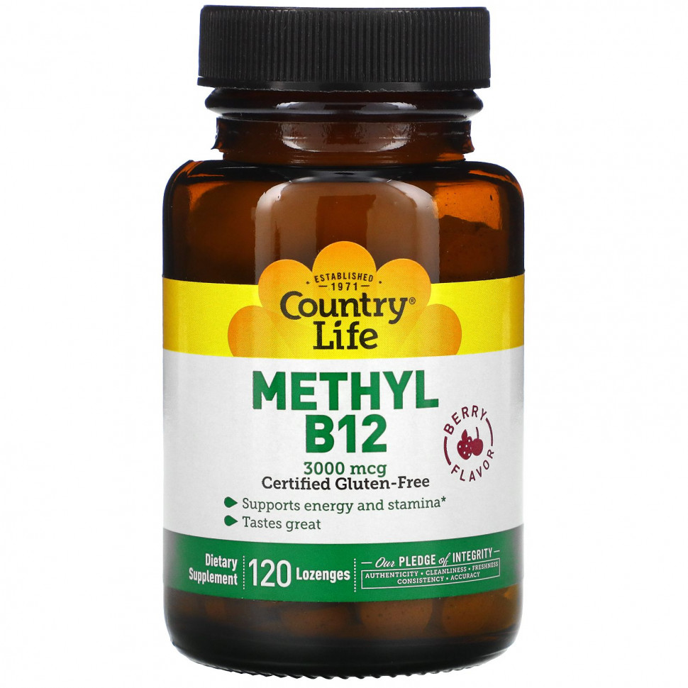 ���� ������ (Iherb) Country Life, ����� B12, �������, 3000 ���, 120 ��������, ������ �� 5080 ���