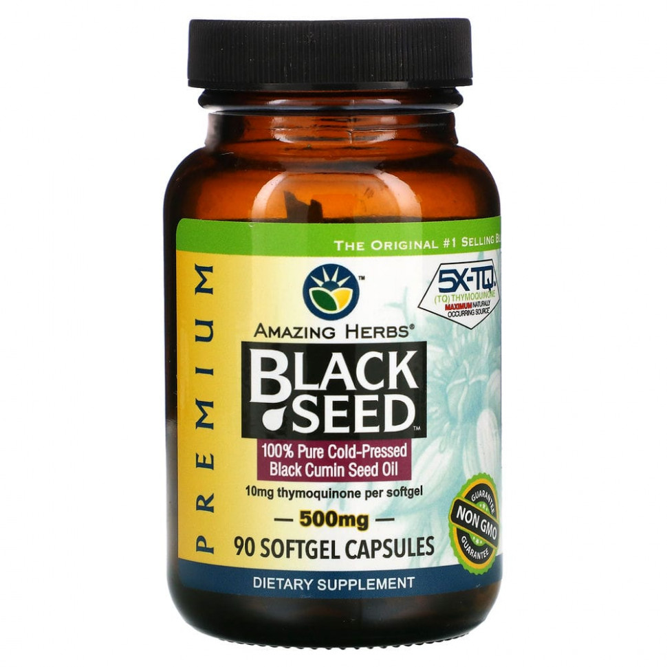   (Iherb) Amazing Herbs, Black Seed, 500 , 90      -     , -, 