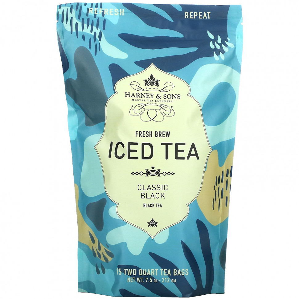   (Iherb) Harney & Sons, Fresh Brew Iced Tea, Classic Black Tea, 7.5 oz (212 g)    -     , -, 