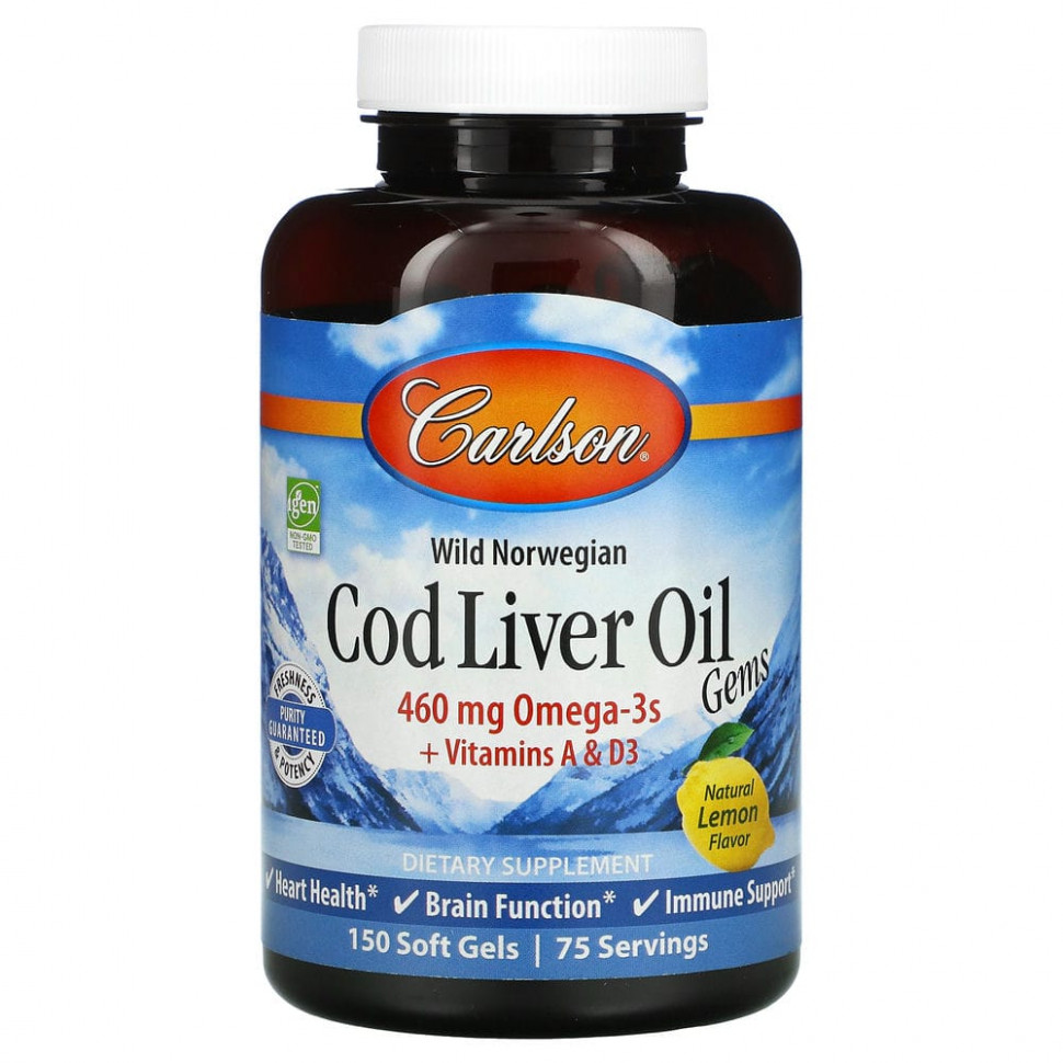 ���� ������ (Iherb) Carlson Labs, Wild Norwegian, ������� � ����� ������ ������, ����������� �������� ����, 460 ��, 150 ������ ������, ������ �� 3340 ���