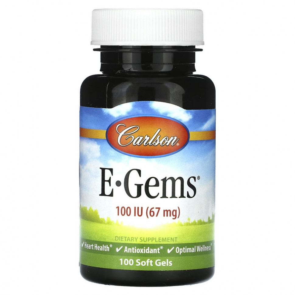   (Iherb) Carlson, E-Gems, 67  (100 ), 100      -     , -, 