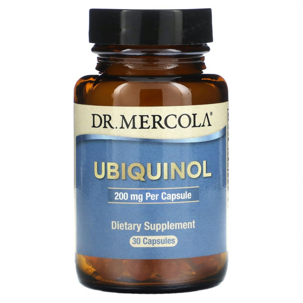   (Iherb) Dr. Mercola, Ubiquinol, 200 mg, 30 Capsules    -     , -, 