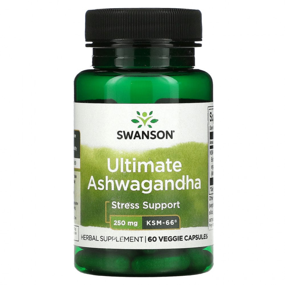   (Iherb) Swanson, Ultimate Ashwagandha, 250 , 60      -     , -, 