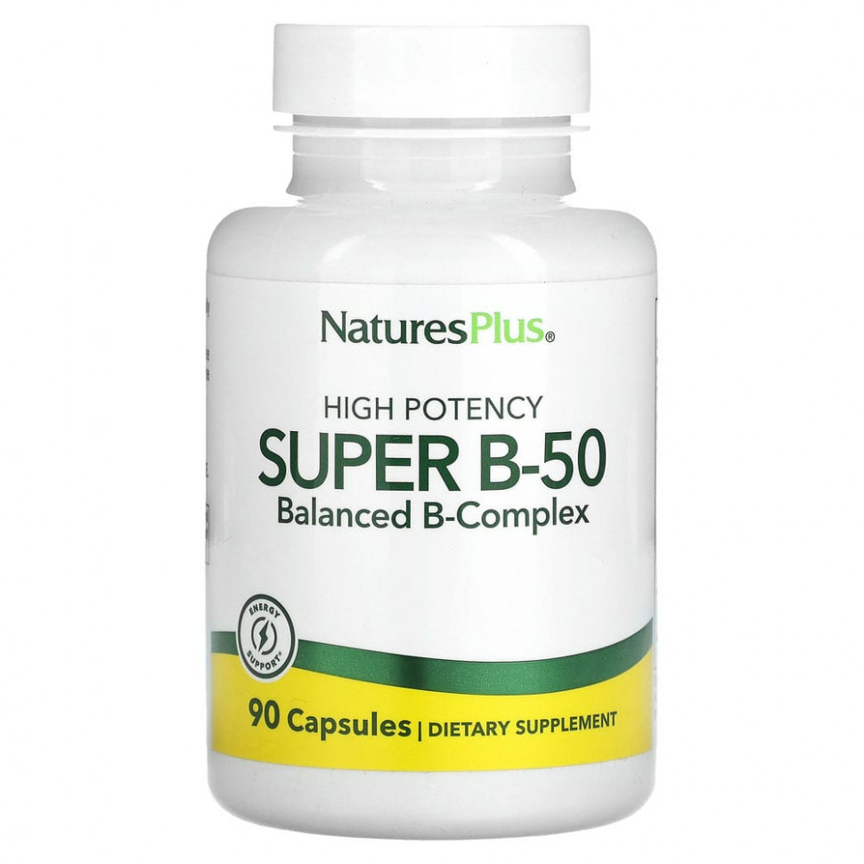���� ������ (Iherb) NaturesPlus, Super B-50 � ������� ��������������, 90 ������, ������ �� 3010 ���